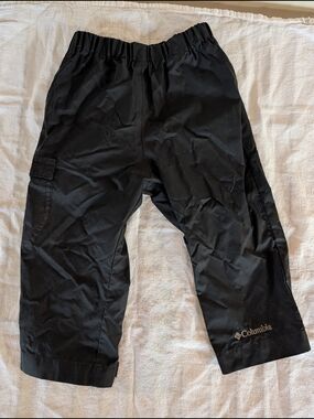 Columbia Black Kids Cargo Rain Pants